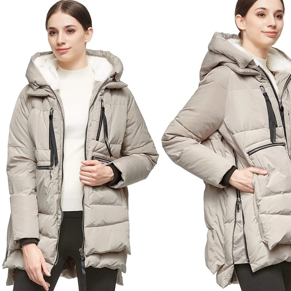 NWT Orolay Coat BEIGE SMALL Thickened Down Jacket Warm Coat UPDATED MODEL Womens - Picture 11 of 16